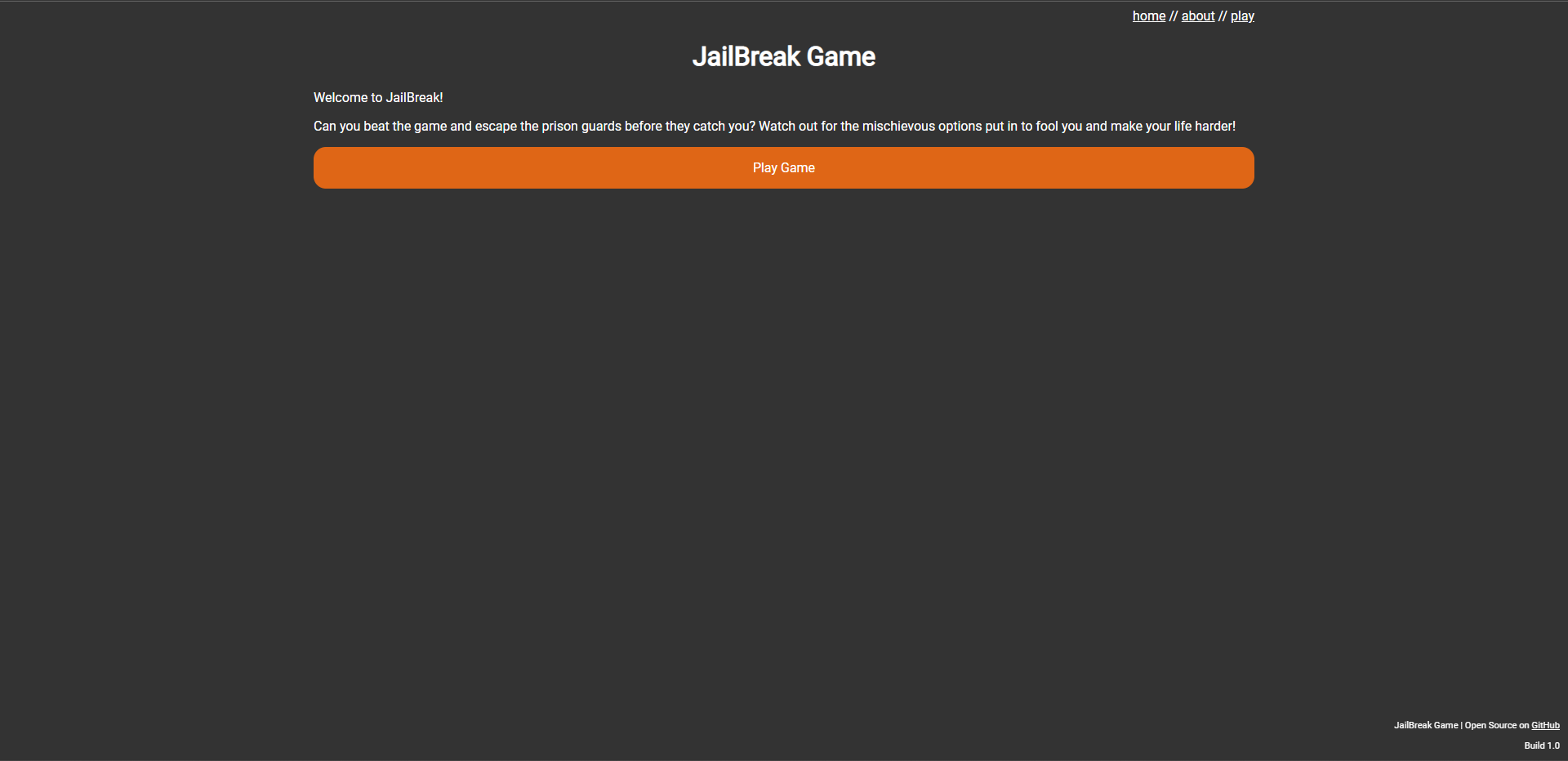 JailBreak! home page 