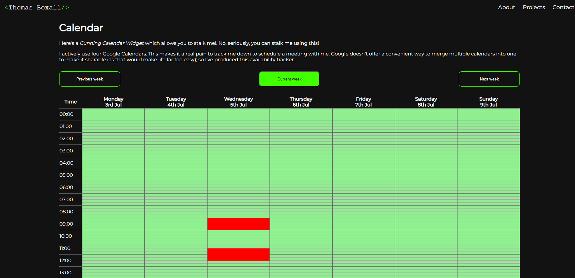 #CunningCalendarWidget