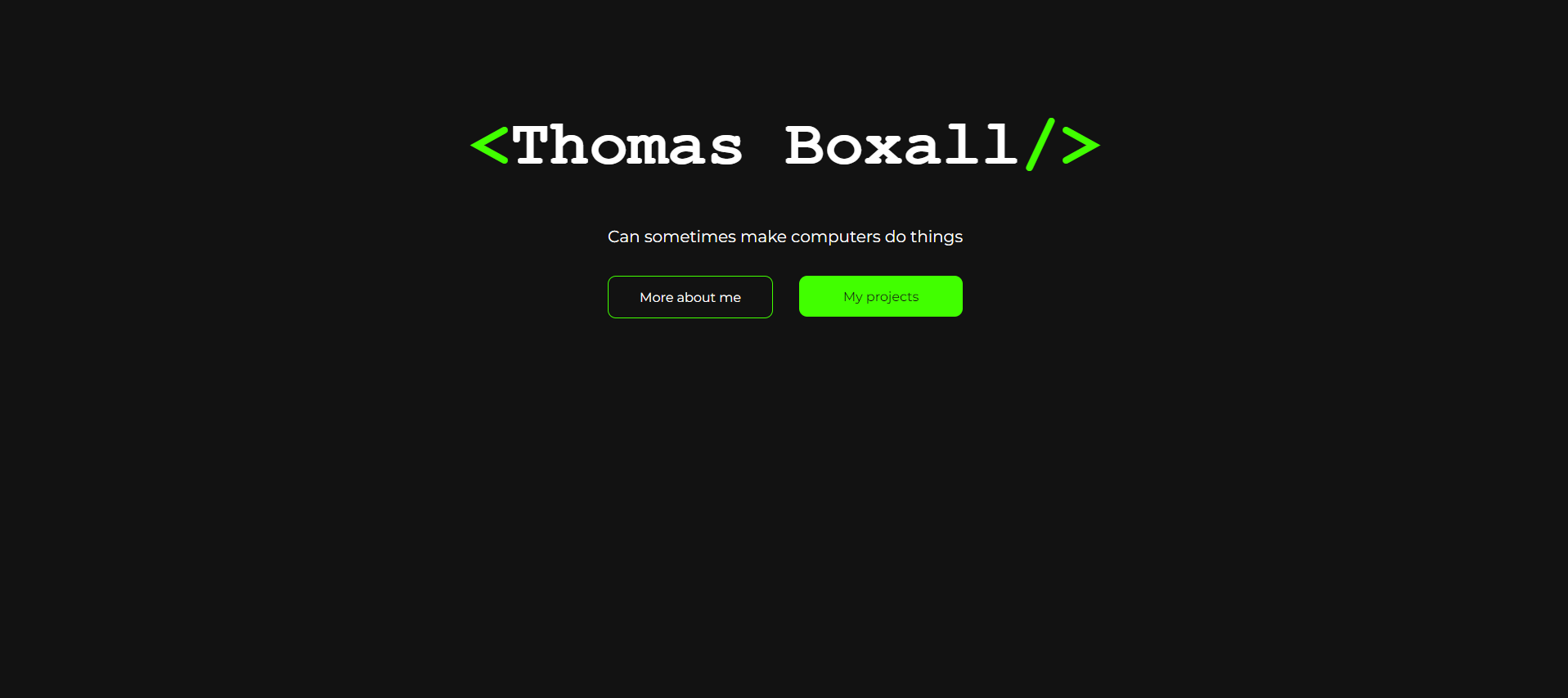 Personal Website Home 